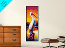Majestic Pelican Artwork, Canvas Print, Vibrant Coastal Wildlife, Nature-Inspired Wall Decor, Beach House Aesthetic, Animal Art