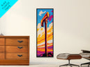 Towering Hammer Sunset, Framed Canvas Print, Fantasy Artwork, Bold Abstract Decor, Dramatic Home Accent, Unique Wall Art, Gift Idea