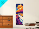 Cliff View, Sunset Ocean, Seascape Art, Dramatic Sky, Canvas Print, Bold Landscape, Living Room Wall Art, Beach House Decor