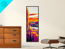 Golden Prairie, Sunset Horizon, Wheat Field, Rural Scene, Framed Canvas Print, Rustic Farmhouse Art, Autumn Wall Art, Cozy Decor