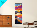 River Sunset, Nature, Canvas Print, Rustic Wall Art, Lodge Home Decor, Tranquil Water Scene, Cabin Artwork, Vibrant Nature Print