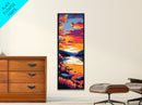 Sunset Reflection, Mountains, Framed Canvas Print, Tranquil Nature Art, Relaxing Home Decor, Lake Scene Wall Art, Cabin Aesthetic Print