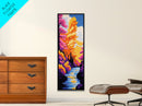 River Landscape, Colorful Trees, Abstract Nature Art, Autumn Scene, Vibrant Wall Art, Eclectic Home Decor, Framed Canvas Print