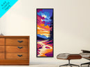 Vibrant Sunset, River Landscape, Nature Art, Framed Canvas Print, Living Room Wall Art, Boho Art, Fall Home Decor, Gift Idea