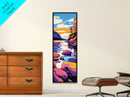 Coastal Path, Autumn Sunset, Landscape Art, Canvas Print, Rustic Home Decor, Living Room Art, Nature Lover Gift, Bold Colors