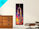 Sunset Landscape, Vibrant Wall Art, Boho Home Decor, Framed Canvas Print, Colorful Nature Painting, Living Room Wall Art