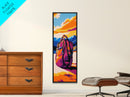 Sailboat Sunset, Nautical Wall Art, Coastal Decor, Vibrant Ocean Scene, Canvas Print, Beach House Art, Living Room Wall Art
