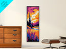 Wilderness Trail, Colorful Landscape, Nature Lover Art, Framed Canvas Print, Adventure Home Decor, Hiking Wall Art