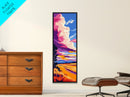 Dramatic Sky, Vibrant Clouds, Colorful Nature Print, Framed Canvas Print, Modern Wall Art, Sunset Landscape, Bold Scenic Decor