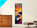 Serene Boat, Sunset Lake, Nautical Art, Tranquil Waters, Canvas Print, Coastal Wall Art, Bedroom Art, Lakehouse Decor, Boho Artwork