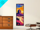 Desert Rock, Southwest Art, Sunset Landscape, Canvas Print, Boho Wall Art, Living Room Decor, Warm Color Art, Western Style