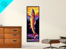 Leaping Trout, Fishing Wall Art, Vibrant Nature Scene, Canvas Print, Outdoor Enthusiast Decor, Lodge Wall Art, Rustic Home Decor
