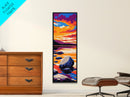 Rocky Lake, Autumn Sunset, Peaceful Nature Scene, Canvas Print, Rustic Cabin Decor, Wilderness Wall Art, Cozy Home Accent