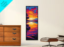 Coastal Glow, Sunset View, Seascape Art, Canvas Print, Beach House Decor, Vibrant Wall Art, Modern Painting, Living Room Art