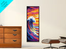 Majestic Wave, Surf Art, Nautical Wall Decor, Framed Canvas Print, Coastal Home Art, Ocean Lover Gift, Living Room Wall Art