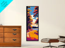 Woodland Path, Scenic Forest Trail, Vibrant Nature Art, Cozy Autumn Decor, Rustic Home Wall Art, Tranquil Landscape, Framed Canvas Print