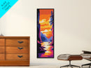 Canyon River, Sunset Nature Art, Landscape Painting, Outdoor Adventure Decor, Tranquil Living Room Art, Rustic Wall Art, Canvas Print