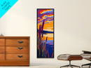 Autumn Lake, Tall Grass, Serene Landscape, Nature Print, Framed Canvas Print, Fall Wall Art, Cozy Home, Warm Tones, Living Room