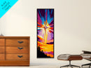 Radiant Cross, Christian Art, Spiritual Wall Art, Divine Light, Framed Canvas Print, Church Decor, Religious Home, Faithful Decor