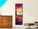 Rolling Hills Sunset, Vibrant Nature Art, Bohemian Wall Decor, Canvas Print, Autumn Country Landscape, Warm Aesthetic, Rustic Home