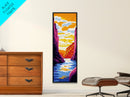 Canyon Sunset, Vibrant River Wall Art, Adventure Decor, Framed Canvas Print, Nature Lover Gift, Colorful Landscape, Living Room