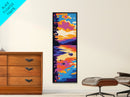 Reflective Lake, Tranquil Water Art, Bold Nature Painting, Framed Canvas Print, Cozy Home Decor, Sunset Reflections, Living Room
