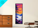 Sunset Over Water, Tranquil Lake Scene, Cabin Retreat Wall Art, Warm Sunset Colors, Nature Print, Canvas Print, Serene Home Decor