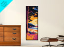 Coastal Retreat, Sandy Beach Scene, Relaxing Sunset View, Ocean Wall Art, Vacation Home Decor, Canvas Print, Tropical Style