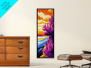 Vibrant Coral, Tropical Art, Ocean Theme, Coastal Home, Underwater Painting, Beach House Decor, Canvas Print, Boho Style