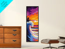 Ocean Wave, Surf Art, Sunset Beach, Coastal Home, Large Wall Art, Vibrant Colors, Modern Art, Beach House, Living Room, Canvas Print