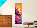 Ocean Wave, Sunset Surf, Dynamic Seascape Art, Vibrant Coastal Decor, Beach Lover Gift, Bold Wall Art, Framed Canvas Print