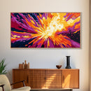 Explosion Burst, Framed Canvas Print, Abstract Wall Art, Vibrant Colorful Painting, Modern Home Decor, Bold Statement Art