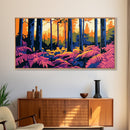 Forest Ferns, Sunlight Through Trees, Canvas Print, Woodland Wall Art, Nature Home Decor, Living Room Art, Fall Aesthetic Decor