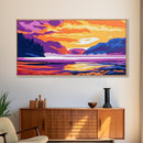 Mountain Lake, Canvas Print, Scenic Landscape Art, Serene Wilderness Wall Decor, Travel Painting, Nature Home Decor, Living Room Art