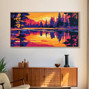 Reflection Pines, Water Serenity, Canvas Print, Peaceful Nature Wall Art, Rustic Cabin Decor, Adventure Home Artwork, Living Room Art