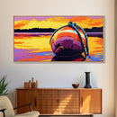 Floating Buoy, Coastal Sunset, Nautical Wall Art, Ocean Inspired Decor, Framed Canvas Print, Beach House Artwork, Seaside Theme
