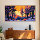 Forest Path, Golden Hour, Pine Trees, Canvas Print, Mountain Retreat Wall Art, Nature Lover Gift, Autumn Vibes, Outdoor Serenity