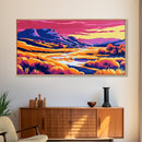Prairie Cabin, Rustic Homestead, Western Landscape, Canvas Print, Mountain View, Farmhouse Wall Art, Autumn Colors, Living Room Art