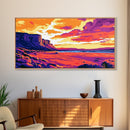 Desert Cliffs, Sunset Sky, Southwest Art, Grand Canyon Style, Warm Earthy Tones, Rustic Wall Decor, Entryway or Hallway, Canvas Print