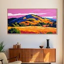 Golden Hills, Sunset Glow, Mountain Scene, Canvas Print, Rustic Home Decor, Nature Lover Gift, Cozy Cabin Art, Autumn Colors