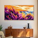 Coastal View, Ocean Waves, Colorful Beach, Sunset Art, Framed Canvas Print, Living Room Wall Art, Nautical Home Decor, Beach Lover Gift