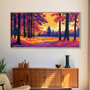 Autumn Forest, Vibrant Trees, Fall Landscape, Nature Wall Art, Framed Canvas Print, Rustic Decor, Living Room Art, Cozy Home Gift