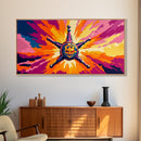 Starburst Badge, Western Art, Sheriff Decor, Cowboy Aesthetic, Framed Canvas Print, Rustic Home Decor, Living Room Art, Unique Gift