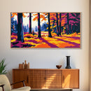 Sunset Over Water, Vibrant Landscape Art, Bold Color Sky Print, Dramatic Cloudscape Painting, Serene Home Decor, Framed Canvas Print