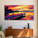 Majestic Wave, Surfing Art, Ocean Energy, Framed Canvas Print, Coastal Wall Art, Beach House Decor, Modern Nautical Style, Living Room Art