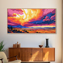 River Reflection, Sunset Glow, Peaceful Nature, Canvas Print, Warm Tones, Rustic Home Decor, Serene Landscape, Office or Bedroom Wall Art