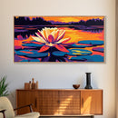 Golden Marsh, Sunset Reflection, Nature Scene, Canvas Print, Rustic Wall Art, Living Room Decor, Autumn Landscape, Bold Colors