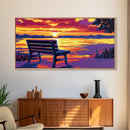 Snowy Peaks, Majestic Mountain, Fiery Sky, Canvas Print, Adventure Wall Art, Office Decor, Dramatic Landscape, Bold Colors