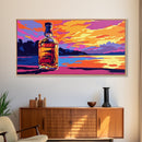 Sunset Marsh, Nature Wall Art, Tranquil Landscape, Colorful Home Decor, Serene Waters, Framed Canvas Print, Living Room Wall Art
