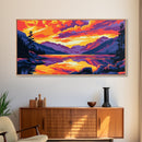 Lake Reflection, Mountain Sunset, Wilderness Art, Canvas Print, Nature Wall Art, Cabin Decor, Rustic Home Artwork, Serene Landscape